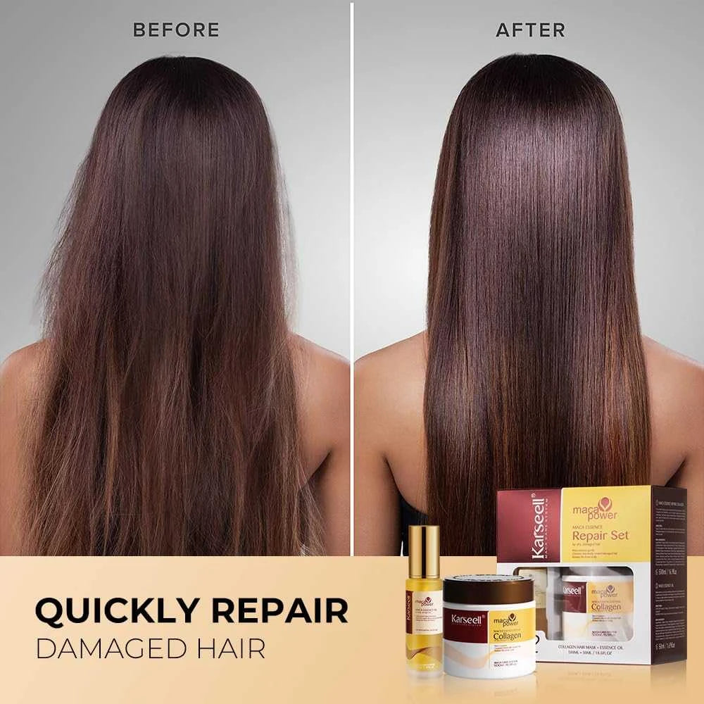 Karseell Collagen Hair Mask and Argan Oil Set