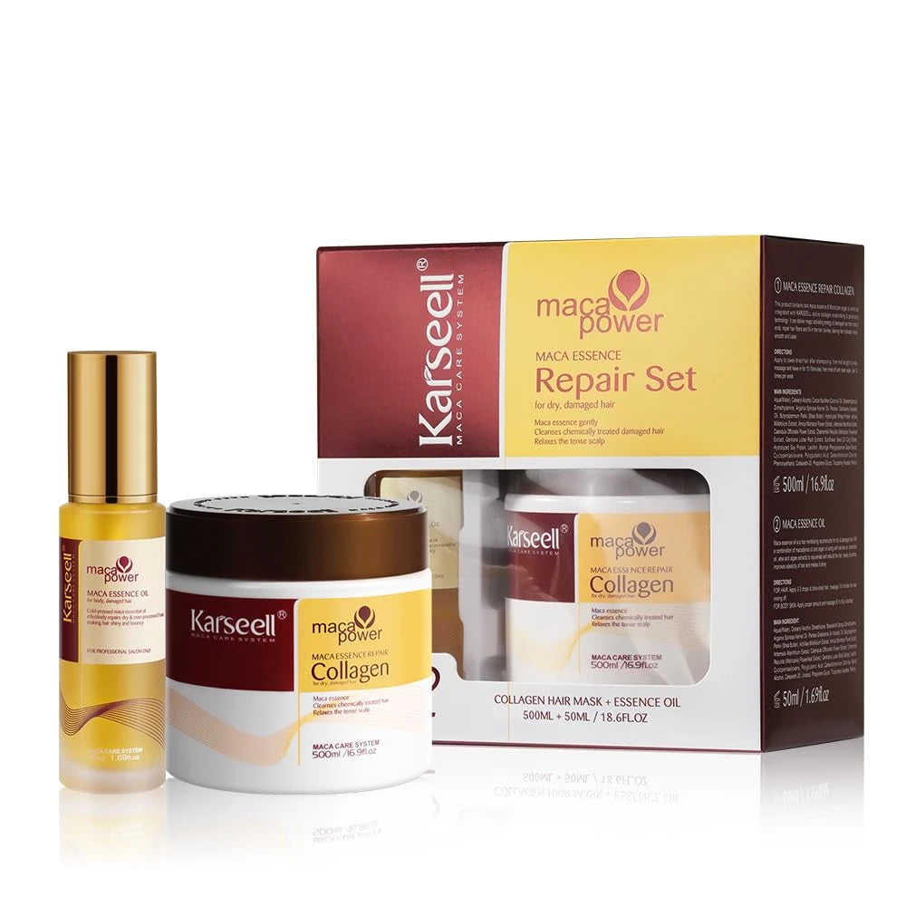 Karseell Collagen Hair Mask and Argan Oil Set